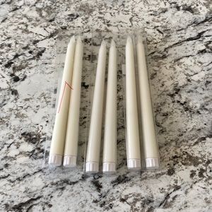 (6) battery operated tapered candles